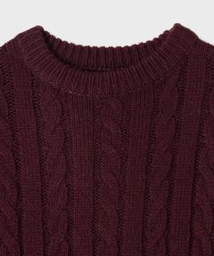 Pull loose en maille torsadée fille vue2 - GEMO (JUNIOR) - GEMO