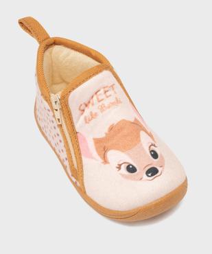 Chaussons en velours zippées moelleux imprimé Bambi fille - Disney vue5 - BAMBI - GEMO