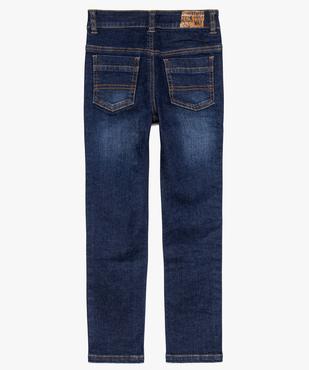 Jean garçon coupe slim avec bandes contrastantes sur les côtés vue3 - GEMO (ENFANT) - GEMO