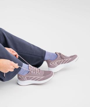 Baskets basses running en mesh à lacets femme - Valentina Baldano vue7 - VALENTINA BALDA - GEMO