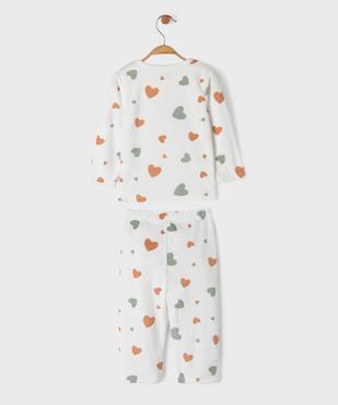 Pyjama 2 pièces en velours à motifs coeurs bébé vue3 - GEMO 4G BEBE - GEMO