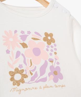 Tee-shirt à manches longues à message bébé fille vue2 - PREMIER PRIX BY GEMO - GEMO
