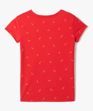 Tee-shirt fille à manches courtes et petits motifs dorés vue3 - GEMO (ENFANT) - GEMO