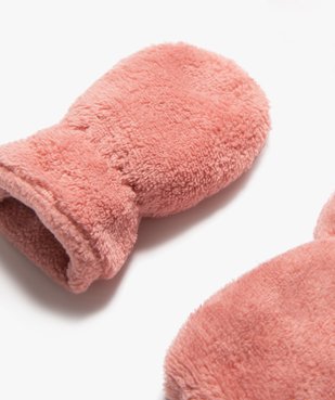 Moufles en maille peluche bébé fille (lot de 2 paires) vue2 - GEMO(BEBE DEBT) - GEMO