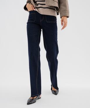 Jean flare en matière extensible femme vue1 - GEMO 4G FEMME - GEMO