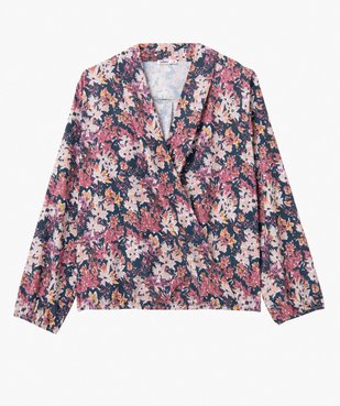 Blouse femme à manches longues forme cache-coeur  vue4 - GEMO(FEMME PAP) - GEMO