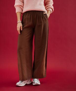 Pantalon large en matière fluide femme vue1 - GEMO 4G FEMME - GEMO