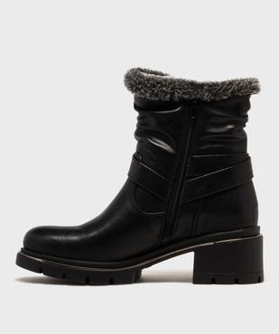 Boots fourrées à talon et semelle crantée femme - Valentina Baldano vue4 - VALENTINA BALDA - GEMO