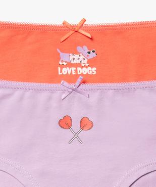 Shorties à motifs coeurs fille (lot de 3) vue2 - GEMO 4G FILLE - GEMO