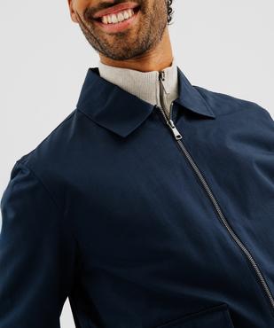 Blouson en matière déperlante et col chemise homme vue3 - GEMO (HOMME) - GEMO