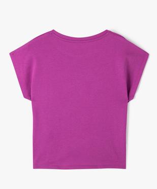 Tee-shirt fille à manches courtes avec motif pailleté - Disney vue3 - DISNEY DTR - GEMO