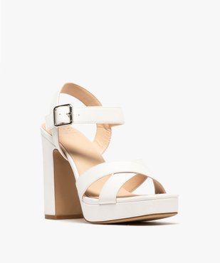 Sandales femme à talon carré extra haut et brides unies vue9 - FOLLOW ME - GEMO