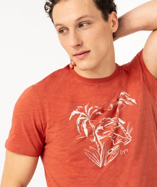 Tee-shirt à manches courtes à motif palmiers homme vue5 - GEMO (HOMME) - GEMO