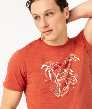 Tee-shirt à manches courtes à motif palmiers homme vue5 - GEMO (HOMME) - GEMO