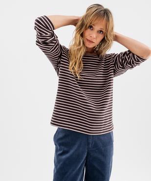 Tee-shirt rayé col rond femme vue1 - GEMO(FEMME PAP) - GEMO