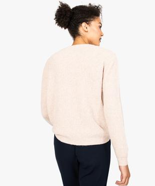 Pull en maille avec perles et strass brodés sur le col pour femme vue3 - GEMO(FEMME PAP) - GEMO