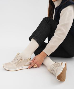 Sneakers compensées avec détails brillants femme - Valentina Baldano vue7 - VALENTINA BALDA - GEMO