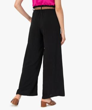 Pantalon en maille fluide avec ceinture imprimée femme vue3 - GEMO(FEMME PAP) - GEMO