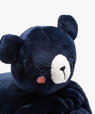 Plaid bébé garçon uni avec enveloppe doudou 2 en 1 vue2 - GEMO - GEMO