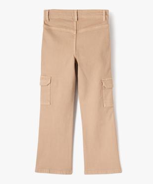 Pantalon en toile coupe flare avec poches à rabat fille vue3 - GEMO (ENFANT) - GEMO