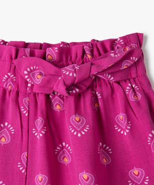Short bébé fille imprimé à taille élastique vue2 - GEMO 4G BEBE - GEMO