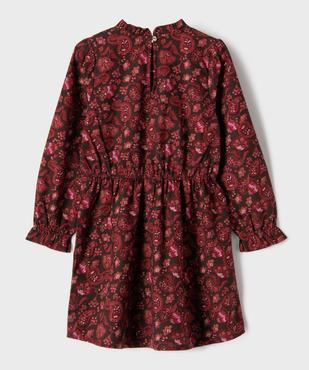 Robe manches longues imprimée cachemire et dentelle fille vue3 - GEMO (ENFANT) - GEMO