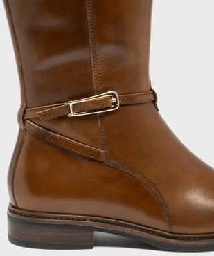 Bottes dessus cuir avec bride cheville femme - Tanéo vue6 - TANEO GEMO FOR GOOD - GEMO