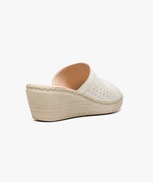 Mules confort ouvertes en cuir  vue4 - CONFORTSOFT - GEMO