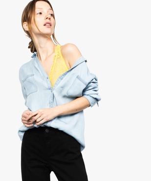 Chemise femme en lyocell aspect denim vue1 - GEMO(FEMME PAP) - GEMO