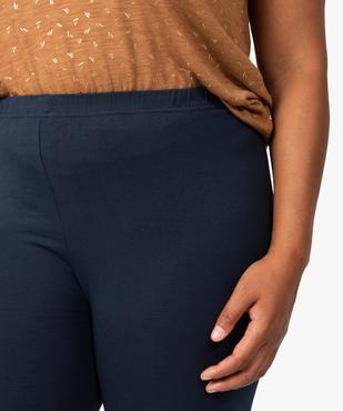 Pantacourt femme grande taille en maille unie et taille élastiquée vue2 - GEMO 4G GT - GEMO