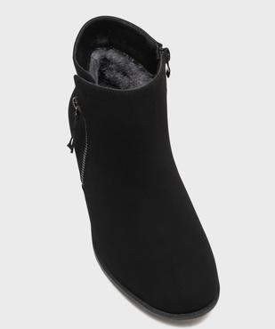 Boots fourrées à talon cubain et zip femme vue5 - G'FLEX - GEMO