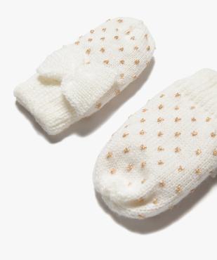 Ensemble 3 pièces bébé fille : bonnet + tour de cou + moufles vue4 - GEMO(BEBE DEBT) - GEMO