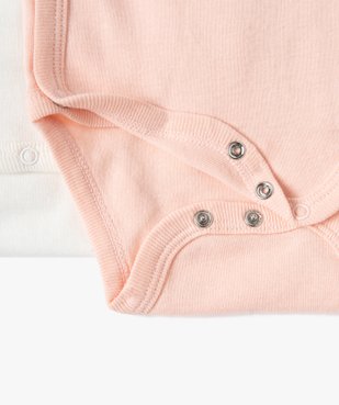 Body bébé à manches courtes et fermeture croisée (lot de 5) vue3 - GEMO 4G BEBE - GEMO