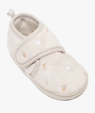 Chaussons bottillons en velours avec motifs brodés bébé vue5 - GEMO 4G BEBE - GEMO