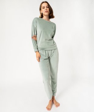 Pyjama en velours côtelé femme vue2 - GEMO(HOMWR FEM) - GEMO