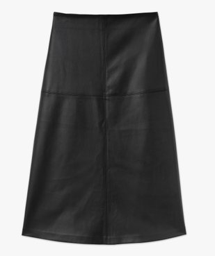 Jupe longue en matière synthétique cuir imitation femme vue4 - GEMO(FEMME PAP) - GEMO