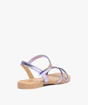 Sandales fille unies à fines brides métallisées vue4 - GEMO (ENFANT) - GEMO