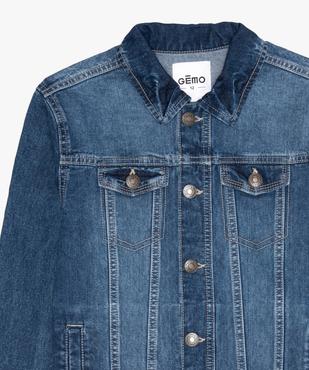 Veste en jean garçon avec surpiqûres contrastantes vue3 - GEMO (JUNIOR) - GEMO