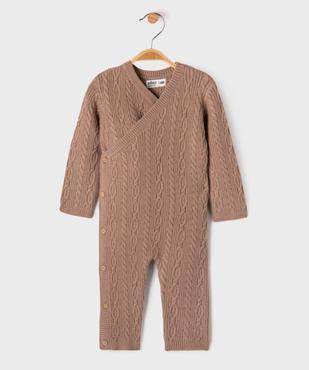 Combinaison en maille torsadée bébé vue1 - GEMO 4G BEBE - GEMO