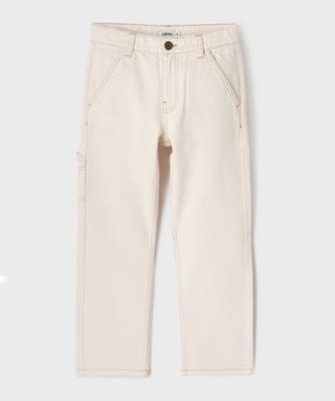 Pantalon droit multipoche en toile de coton garçon vue1 - GEMO (ENFANT) - GEMO