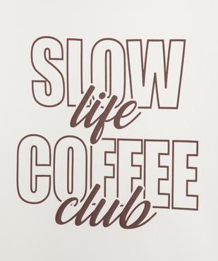 Tee-shirt manches courtes avec inscription fille vue4 - GEMO