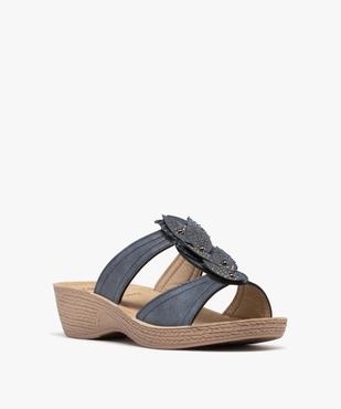 Sandales confort forme mule femme avec fermeture scratch vue2 - G'FLEX - GEMO