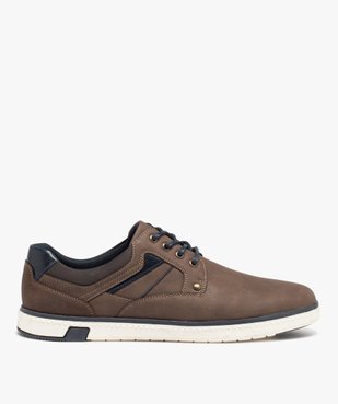 Derbies style tennis à semelle contrastée homme vue2 - GEMO (CASUAL) - GEMO