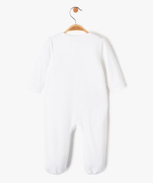 Pyjama dors-bien en velours avec message brodé bébé fille vue4 - GEMO(BB COUCHE) - GEMO