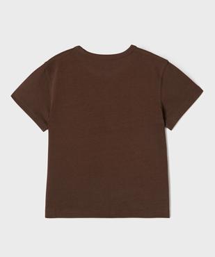 Tee-shirt manches courtes et col rond en coton épais garçon vue3 - GEMO 4G GARCON - GEMO