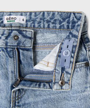 Jean regular en coton délavé garçon vue4 - GEMO 4G GARCON - GEMO