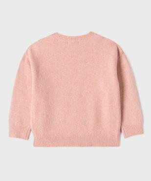 Pull à col rond fille vue3 - GEMO (ENFANT) - GEMO