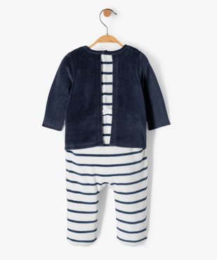 Pyjama bébé garçon velours bicolore effet 2 en 1 vue3 - GEMO(BB COUCHE) - GEMO