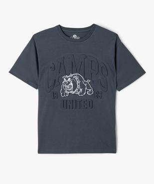 Tee-shirt manches courtes avec inscription en relief garçon - Camps United vue2 - CAMPS - GEMO