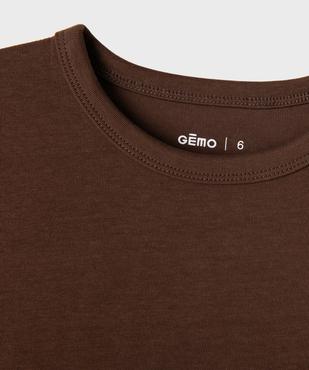 Tee-shirt manches courtes et col rond en coton épais garçon vue2 - GEMO 4G GARCON - GEMO